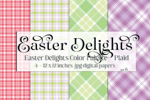 Download Easter Delights, Spring Plaid Papers 6 - Plaid papers Collection