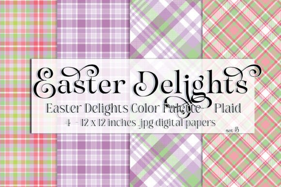 Download Easter Delights, Spring Plaid Papers 5 - Plaid papers Collection