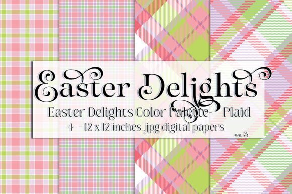 Download Easter Delights, Spring Plaid Papers 3 - Plaid papers Collection
