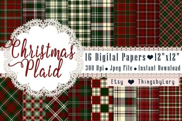 Download Christmas Red Green Plaid Papers - Plaid papers Collection