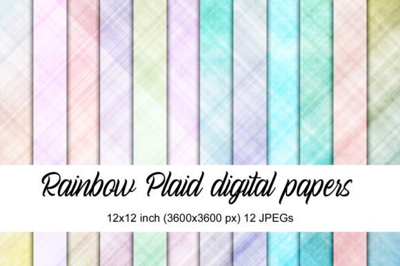 Download Rainbow Plaid Papers - Plaid papers Collection