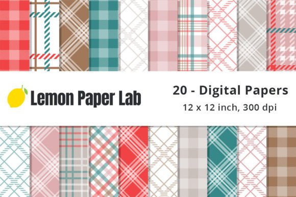 Download Red, Green &amp; Pink Christmas Plaid Papers - Plaid papers Collection