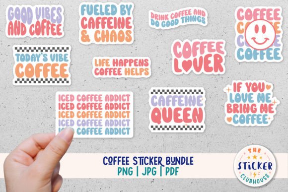 Download Retro Coffee Stickers, Funny Coffee - Funny Collection