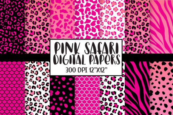 Download Pink Animal Print Digital Papers - Premium Resources
