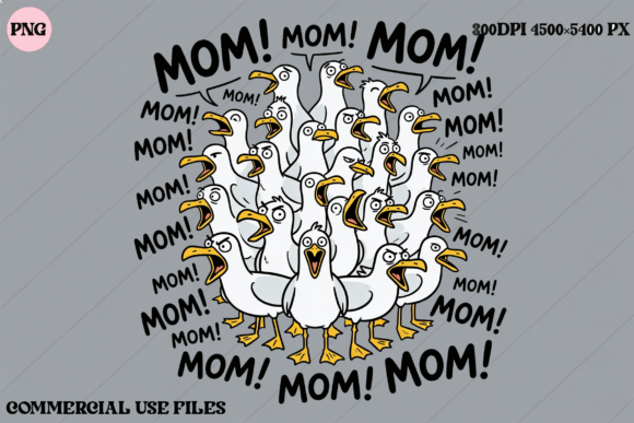 Download Funny Seagulls Mom Graphic Design - Funny Collection