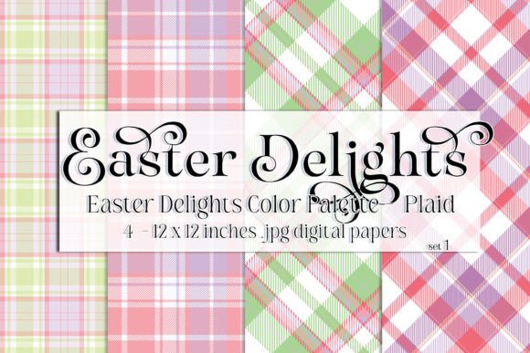 Download Easter Delights, Spring Plaid Papers 1 - Plaid papers Collection